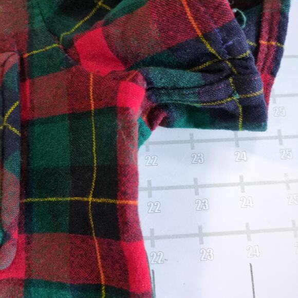 Vintage Pendleton Jacket Womens L Red Green Plaid 49er Short Sleeve Plaid Wool - Picture 6 of 7